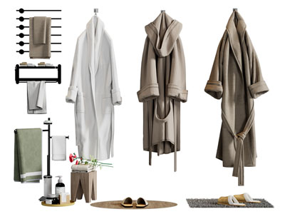 现代毛巾架 浴袍 卫浴小件3d模型 现代毛巾架 浴袍 卫浴小件