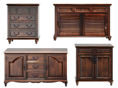 美式中古风玄关柜 边柜 斗柜3d模型 美式中古风玄关柜 边柜 斗柜