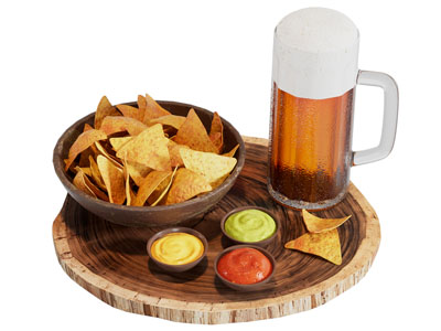 现代薯片 啤酒 食物