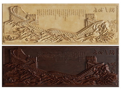 新中式长城浮雕装饰挂画3d模型 新中式长城浮雕装饰挂画