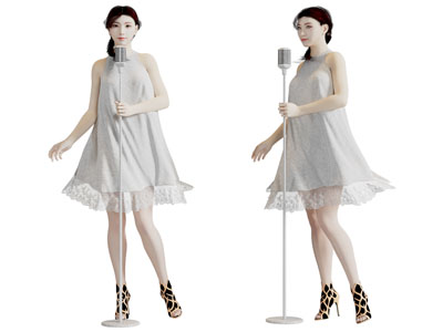 现代女歌手 唱歌的女人 女子3d模型 现代女歌手 唱歌的女人 女子