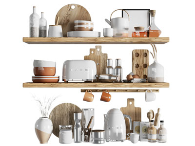 现代餐具 厨具置物架 摆件组合