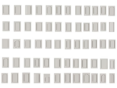 现代奶油风柜门3d模型 现代奶油风柜门