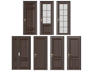 现代木门 玻璃门 房门 平开门 子母入户门 防盗门