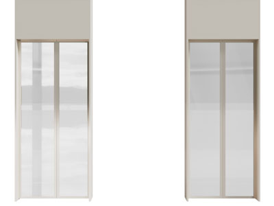 现代玻璃推拉门