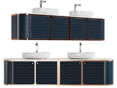 现代轻奢双盆洗手台 浴室柜