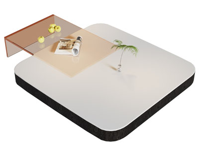 现代方形拼接茶几3d模型 现代方形拼接茶几