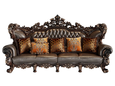 欧式雕花多人沙发3d模型 欧式雕花多人沙发