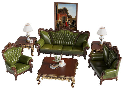 欧式多人 双人 单人沙发和茶几组合