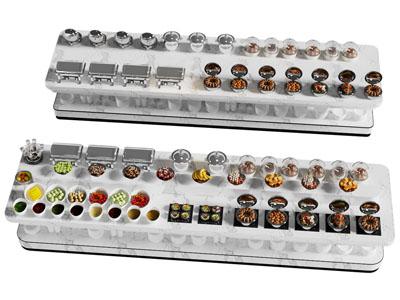 现代自助餐厅取餐台 调料台