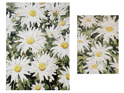 现代花朵装饰挂画3d模型 现代花朵装饰挂画