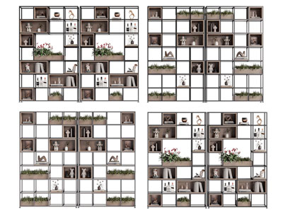 现代开放式装饰柜 花架
