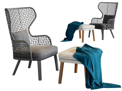 北欧休闲椅子 脚踏