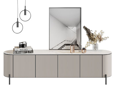 现代电视柜 摆件组合