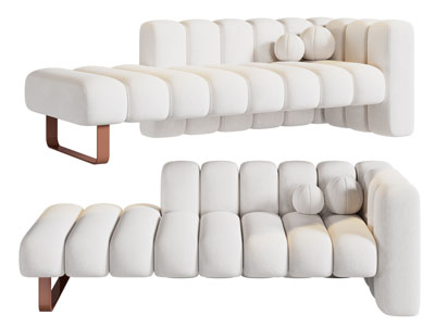 现代奶油风贵妃椅 美人榻