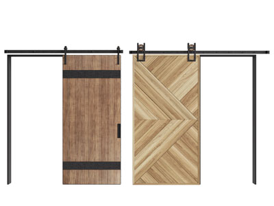 现代实木谷仓门 推拉门