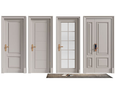 现代木门 玻璃门 子母入户门 房门