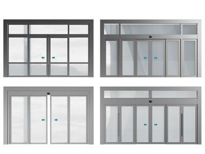 现代玻璃感应大门