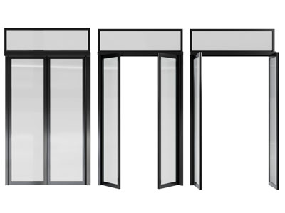 现代办公玻璃双开门 大门