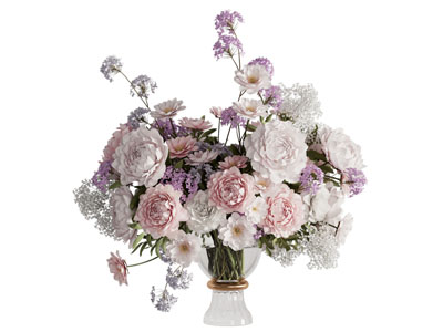 现代玻璃花瓶花卉3d模型 现代玻璃花瓶花卉