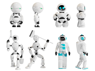 现代智能机器人 服务员3d模型 现代智能机器人 服务员