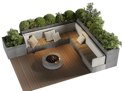 现代户外庭院景观卡座多人沙发3d模型 现代户外庭院景观卡座多人沙发