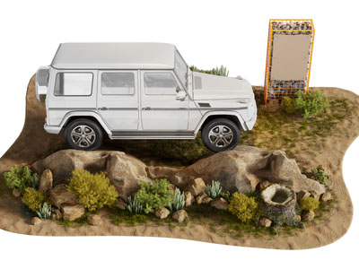 现代越野车 汽车 车展 美陈