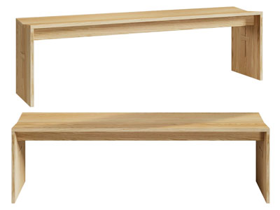 现代实木长方形凳子