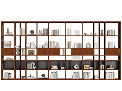 现代开放式装饰书柜