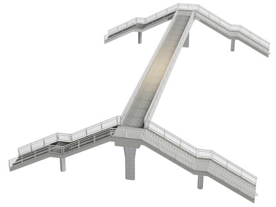 现代道路立交桥3d模型 现代道路立交桥