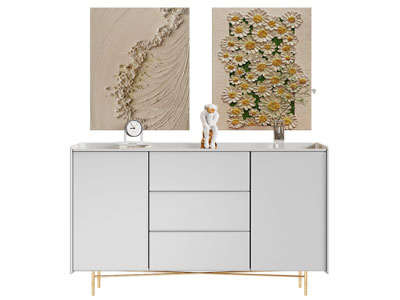 现代玄关柜 边柜 立体装饰挂画3d模型 现代玄关柜 边柜 立体装饰挂画