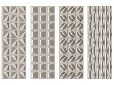 侘寂风水泥砖镂空隔断 护墙板 造型背景墙