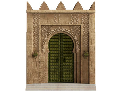 欧式城堡拱形大门 双开门