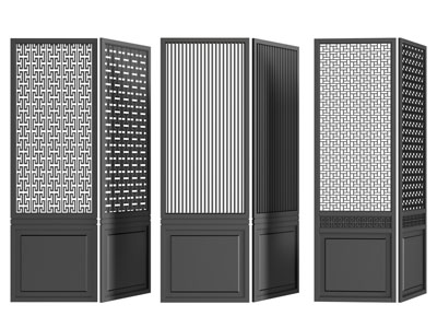 新中式隔断3d模型 新中式隔断
