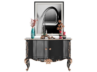 欧式玄关柜 边柜3d模型 欧式玄关柜 边柜