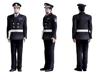 现代公安警察 男人3d模型 现代公安警察 男人