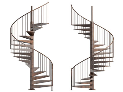 现代旋转楼梯3d模型 现代旋转楼梯