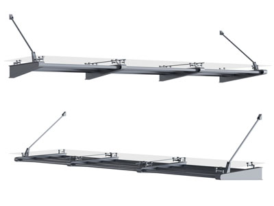 现代玻璃雨棚 雨挡