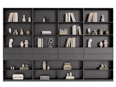 现代实木装饰书柜