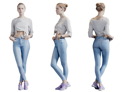 现代女子 女人 人物3d模型 现代女子 女人 人物