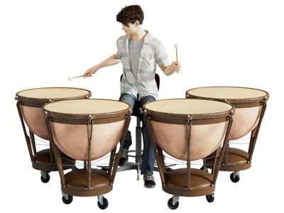 现代敲鼓的男人 人物 乐手3d模型 现代敲鼓的男人 人物 乐手