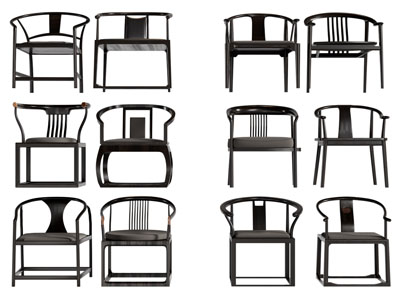 新中式圈椅 扶手椅子3d模型 新中式圈椅 扶手椅子