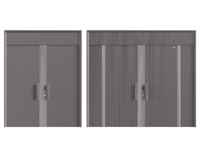 现代双开门 大门 入户门