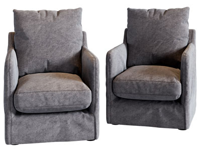 现代布艺单人沙发