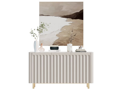 现代奶油风玄关柜 边柜3d模型 现代奶油风玄关柜 边柜