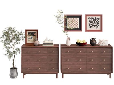 现代中古风玄关柜 边柜 斗柜3d模型 现代中古风玄关柜 边柜 斗柜