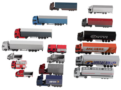 现代物流卡车 货车 汽车 皮卡车