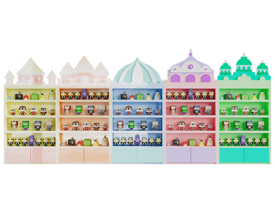 现代手办玩偶装饰柜 展柜