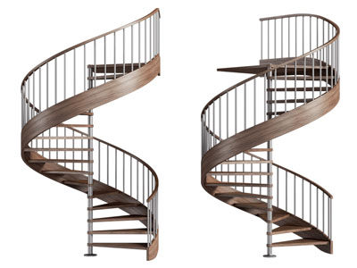 现代旋转楼梯3d模型 现代旋转楼梯