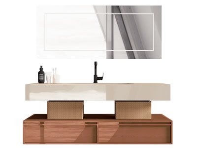 现代洗手台 洗手盆 镜子